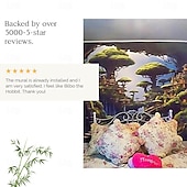 levne Lesní tapisérie-domy na stromech les závěsný gobelín nástěnné umění velký gobelín nástěnná malba výzdoba fotografie pozadí přikrývka opona domácí ložnice dekorace obývacího pokoje