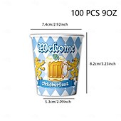cheap Party Supplies-100 Count Paper Plates 7 inche OR 9 inche Dinner Paper Plates Dessert Paper Plates Ideal for oktoberfest oktoberfest theme Dinner and Dessert Plates