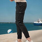 Муж. Брюки карго Тактические штаны Штаны Пуговицы Мульти карман Эластичные манжеты Полотняное плетение Пригодно для носки на открытом воздухе Повседневные Отдых и туризм Мода Классика Черный Белый Недорогие Брюки карго-Муж. Брюки карго Тактические штаны Штаны Пуговицы Мульти карман Эластичные манжеты Полотняное плетение Пригодно для носки на открытом воздухе Повседневные Отдых и туризм Мода Классика Черный Белый