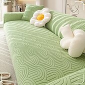 economico Copridivano-fodera per divano elastica in velluto jacquard copertura universale all-inclusive quattro stagioni pigro cuscino per divano anti-graffio in un unico pezzo estensibile durevole facile da installare e