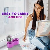 economico Forniture per ufficio-Detergente per pennelli set di pennelli sciacquatrice con scarico e portaspazzola set di pennelli per la circolazione dell&#039;acqua detergente per sciacquatrice tazza forniture per pittura a base d&#039;acqua