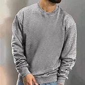 levne Základní mikiny_-Pánské Mikina Světle šedá Světle modrá Tričkový Bez vzoru Denní Sporty a outdoor Dovolená Šik ven Základní Na běžné nošení Jaro &amp; podzim Oblečení Mikiny s kapucí Mikiny Dlouhý rukáv