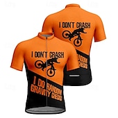 abordables Maillots pour hommes-Homme Maillot Velo Cyclisme Manche Courte Cyclisme Tee-shirt Maillot avec 3 poches arrière VTT Vélo tout terrain Respirable Séchage rapide Conception anatomique Mèche Rouge Bleu Orange Des sports