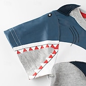 voordelige T-shirts &amp; Overhemden-kinderen 3D Grafisch Haai T-shirt Korte mouw Zomer Modieus Basic Kinderen 4-8 jaar Strakke ronde hals Buiten Casual Dagelijks Normale pasvorm