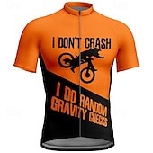 abordables Maillots pour hommes-Homme Maillot Velo Cyclisme Manche Courte Cyclisme Tee-shirt Maillot avec 3 poches arrière VTT Vélo tout terrain Respirable Séchage rapide Conception anatomique Mèche Rouge Bleu Orange Des sports