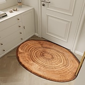 cheap Doormats-Door Mat Floor Mat Non Slip Ring of Tree 3D Trunk Wooden Log Print Area Rug Bath Mat Waterasorb for Indoor Outdoor Patio Bedroom Kitchen Office