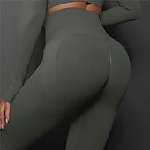 economico Leggings e collant da yoga-Per donna Pantaloni da yoga Leggings da yoga Vita Alta Yoga Allenamento in Palestra Pilates Collant Grigio scuro Nero Borgogna Spandex Gli sport Abbigliamento sportivo Elasticizzato Taglia piccola