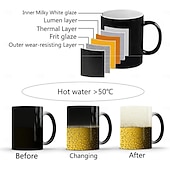 abordables Mugs et tasses-tasse à café magique cadeau oktoberfest - tasse magique à bière tasse de festival ajoutez du liquide chaud et la tasse magique à bière apparaît - tasse en céramique amusante de 12 oz