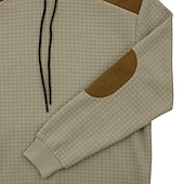 voordelige basic hoodies voor heren-Voor heren Wafel Hoodies Trui met capuchon Abrikoos Zwart Leger Groen Lichtgrijs Capuchon Kleurenblok Lapwerk Met Textuur Sport &amp; Outdoor Dagelijks Feestdagen Polyester Streetwear Basic Casual Lente