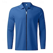 cheap Men&#039;s Jackets &amp; Coats-Men&#039;s Shirt Jacket Transition Jacket Daily Breathable Pocket All Seasons Plain Classic Lapel Regular Waffle Fabric Black White Royal Blue Khaki Light Grey Jacket