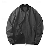 cheap Basic Tracksuits-Men&#039;s Tracksuit Sweatsuit Full Zip Sweatshirt Black Yellow Army Green Red Navy Blue Standing Collar Color Block 2 Piece Sports &amp; Outdoor Daily Holiday Streetwear Basic Casual Spring &amp;  Fall Clothing
