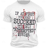 voordelige Grafisch T -shirt voor heren-Heren Letter Print T-shirt Tee Top 100% Katoen Korte Mouw Grafisch Shirt Zwart Wit Comfortabele Tee Street Sports Buitenmode Ontwerper Kleding