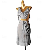 abordables Tenues de danse latine-Danse latine Robe Cristaux / Stras Femme Utilisation Usage quotidien Sans Manches Spandex