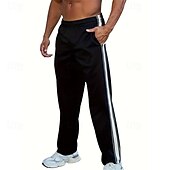 cheap Sweatpants-Men&#039;s Sweatpants Trousers Straight Leg Sweatpants Patchwork Pocket Elastic Waist Color Block Comfort Sports Outdoor Daily Fashion Casual Black Wine Micro-elastic