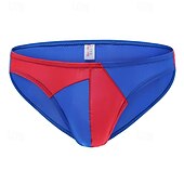 preiswerte Herrenunterwäsche &amp; -socken-Herren 1 pc Unterwäsche Boxer Boxer-Shorts Patchwork Polyester Atmungsaktiv Weich Komfortabel Farbblock Mittlere Hüfthöhe Schwarz Weiß