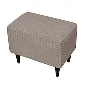 abordables Housse de pouf-Housse de pédale de tabouret housses de pouf extensibles en jacquard housses de rangement pliantes épaisses protecteur de repose-pieds carré avec fond élastique pour le salon
