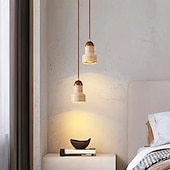 cheap Island Lights-LED Pendant Light Warm White  1-Light Nordic Vintage Stone Hanging Light Restaurant Bar Chandelier Single Head Hanging Lamp for Corridor Aisle Lighting Fixtures 85-265V