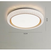 economico Lampade da soffitto con dimmer-Plafoniere a led dimmerabili 50 cm 1 luce moderna arte industriale circolare in metallo spazzolato semi incasso 42 w per cucina camera da letto soggiorno 220-240 v