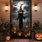 economico Coperture per Porte di Halloween-decorazioni per porte di Halloween copriporta di Halloween arazzo per porte fantasma strega tenda per porte decorazione sfondo striscione per porta d&#039;ingresso fattoria decorazioni per feste forniture