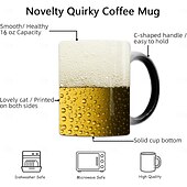 abordables Mugs et tasses-tasse à café magique cadeau oktoberfest - tasse magique à bière tasse de festival ajoutez du liquide chaud et la tasse magique à bière apparaît - tasse en céramique amusante de 12 oz