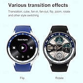 abordables Montres connectées-696 DTWatchX Montre intelligente 1.43 pouce Smartwatch Montre Connectée Bluetooth Podomètre Rappel d&#039;Appel Moniteur de Sommeil Compatible avec Android iOS Femme Hommes Mode Mains-Libres Rappel de