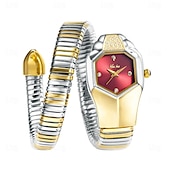 economico Orologi al quarzo-Missfox orologio al quarzo da donna, moda creativa, orologio da polso casual, decorazione impermeabile, orologio in acciaio inossidabile