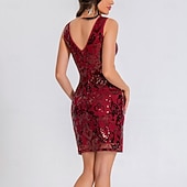 levne Cvičební oblečení-Standardní tance Šaty Čistá Barva Barevně dělené Flitry Dámské Výkon Trénink Bez rukávů Vysoký Terylen