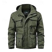 voordelige Fleece &amp; 3-in-1 Jassen-Voor heren Softshell jas Wandeljack Buitenshuis Winddicht Windjack Reizen Zwart Leger Groen Khaki