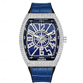 preiswerte Quarz-Uhren-Herren Quarz Uhr Kreative Outdoor Modische Armbanduhr Kalender wasserdichte Dekoration Lederuhr