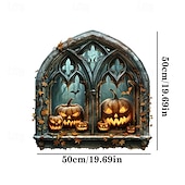 olcso Halloween matricák-halloween horror hole tökfejes falmatricák - öntapadó vízálló matricák parti dekorációhoz, ajtókhoz és ablakokhoz