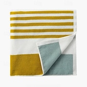abordables Ensembles de serviettes-Serviette à main absorbante 35x35cm, serviette de visage en coton doux teint en fil, serviette pour enfants à séchage super rapide