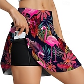 cheap Women&#039;s Pants, Shorts &amp; Skirts-Women&#039;s Cycling Skort Skirt Bike Skirt Race Fit Sports Leaf Flamingo Breathable Quick Dry High Elasticity Comfortable Pink Purple Spandex Clothing Apparel Bike Wear