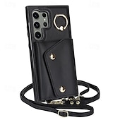 levne Pouzdra pro Samsung-telefon Carcasă Pro Samsung Galaxy S24 Ultra Plus S23 S22 S21 S20 Ultra Plus FE A55 A35 A25 A15 5G A14 A54 A53 S25 Ultra Pouzdro na peněženku se stojánkem Držák na prsteny Zip Retro TPU Kov PU kůže
