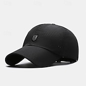 preiswerte Baseballkappe für Herren-Herren Cap Basecap Sonnenhut Kappe Schwarz Weiß Polyester Modisch Brautkleider schlicht Strasse Täglich Glatt Einstellbar Sonnenschutz Atmungsaktiv