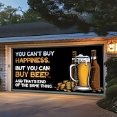 cheap Garage &amp; Door Banners-Outdoor Garage Door Cover Banner Beer Vintage Slogan Farmhouse Large Backdrop Decoration for Holiday Outdoor Garage Door Home Wall Decorations