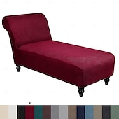 abordables Funda de sofá-Funda para chaise lounge sin brazos, funda elástica para sillón chaise longue, funda suave para sofá reclinable, protector de muebles para mascotas para dormitorio interior