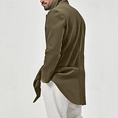 levne Pánský trenčkot-Pánské Kabát Trenčkot Denní Dovolená Podzim zima Polyester Yumuşak Svrchní oděvy Oblečení Módní Klasické Bez vzoru Kapsy Přehnutý Dvouřadé