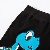 abordables Pantalones-Chico 3D Caricatura Dinosaurio Bermudas Verano Activo Básico Niños 4 años + Exterior Deporte Casual Ajuste regular