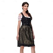 voordelige Dirndl-Oktoberfest Jurken Dirndl Trachtenkleider hulp in de huishouding Duits München Weiden Dames Doek in traditionele stijl Hemd Kleding