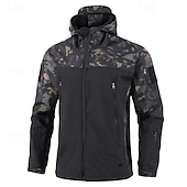 abordables Softshell, polares y chaquetas de montaña-Hombre Chaqueta Softshell Chaqueta para senderismo Al aire libre Bloque de color Resistente al Viento Resistente al Agua Chaqueta cortavientos Viaje Negro Camuflaje Verde