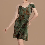 abordables Jupes Latines-Tenues de Danse pour Enfants Jupes Imprimé Fille Utilisation Usage quotidien Sans Manches Taille moyenne Flocage