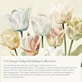 billiga 100% bomull-Påslakan i 100 % bomull med blommor i 3-delat set för sommaren mjuk hudvänlig långvarig