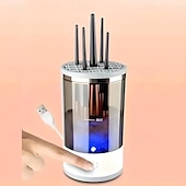 abordables appareils électroménagers-Nettoyeur de pinceaux de maquillage électrique Machine de nettoyage de pinceaux de maquillage Nettoyeur de pinceaux de maquillage Convient à toutes les tailles de pinceaux de maquillage