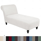 abordables Funda de sofá-Funda para chaise lounge sin brazos, funda elástica para sillón chaise longue, funda suave para sofá reclinable, protector de muebles para mascotas para dormitorio interior