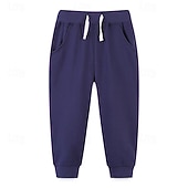 cheap Bottoms-Boys 3D Solid Color Pants Sweatpants Spring Fall Active Basic Kids 4 years+ Outdoor Sport Casual Regular Fit