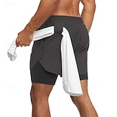 levne Běžecké šortky-Pánské Koşu Şortları Kraťasy na tělocvik Tepláky Kapsy Šňůrky 2 v 1 Elastický pas Kraťasy Venkovní Sporty a outdoor Sportovní Rychleschnoucí Lehká váha Yumuşak Maratón Běh Cvičení Na míru sportovn