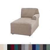 baratos Cobertura de Sofa-capa de chaise lounge capas de cadeira elásticas de luxo para sala de estar capa de chaise lounge com braço duplo capa de chaise lounge para quarto chaise tecido jacquard macio lavável à máquina