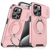 cheap iPhone Cases-Phone Case For iPhone 16 Pro Max Plus iPhone 15 14 Pro Max Plus iPhone 13 12 11 Pro Max Back Cover Ring Holder Shockproof PC