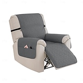 cheap Recliner Cover-100% Waterproof Reclining Couch Covers, Non Slip Covers for Recliner Chair with Pocket, Washable Reclining Chair Quilted Furniture Protector for Kids, Pets
