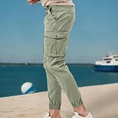 Муж. Брюки карго Тактические штаны Штаны Пуговицы Мульти карман Эластичные манжеты Полотняное плетение Пригодно для носки на открытом воздухе Повседневные Отдых и туризм Мода Классика Черный Белый Недорогие Брюки карго-Муж. Брюки карго Тактические штаны Штаны Пуговицы Мульти карман Эластичные манжеты Полотняное плетение Пригодно для носки на открытом воздухе Повседневные Отдых и туризм Мода Классика Черный Белый